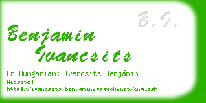 benjamin ivancsits business card